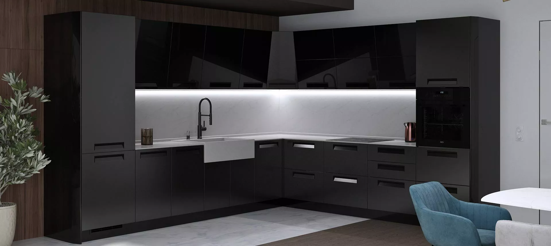 Черная кухня: 20 фото интерьеров и идеи гарнитура в черном цвете